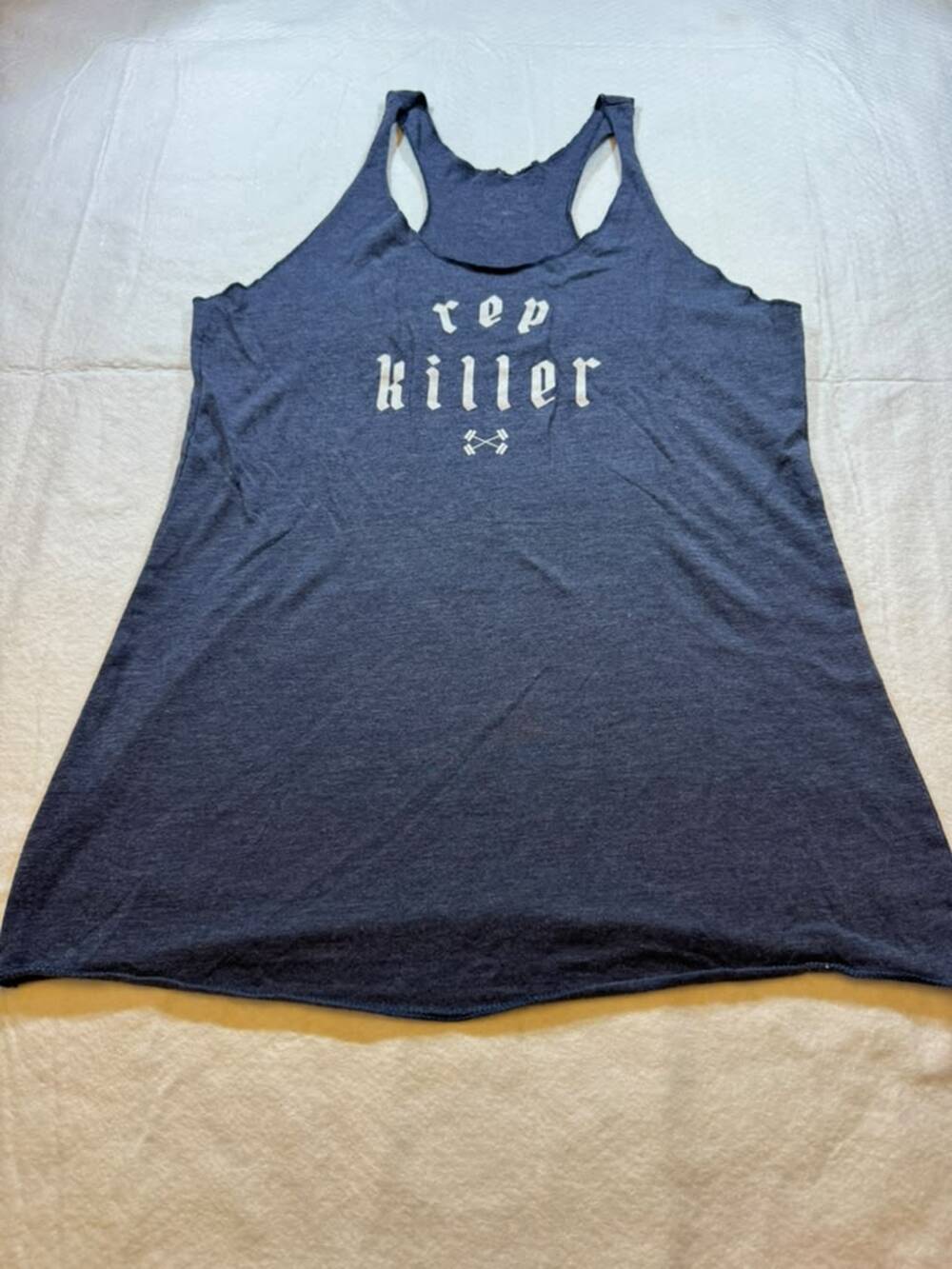 Reebok Women's Rep Killer Racerback Tank Top Navy Heather Gym Workout CrossFit